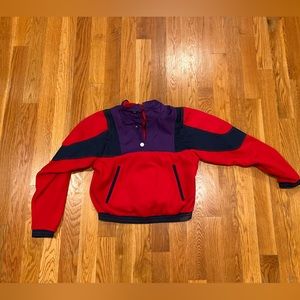 Popover fleece ski jacket